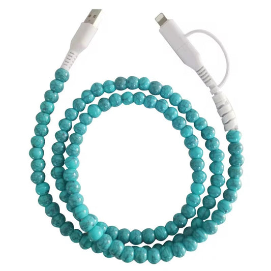 **SALE** RTS Western Turquoise Beaded Cell Phone Charger